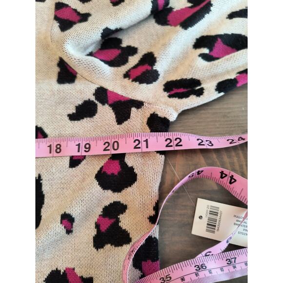 CHICO'S Sweater Women's XL Tan animal Print Long Sleeve Pullover Soft Knit ; - Picture 7 of 13